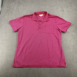 Swims SZ XXL Pink Black Micro Check Stretch Performance Polo Shirt Short Sleeve